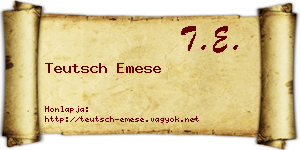 Teutsch Emese névjegykártya